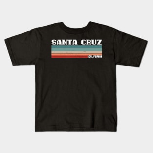 Santa Cruz California Retro Vintage Sunset Kids T-Shirt